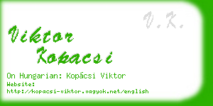 viktor kopacsi business card